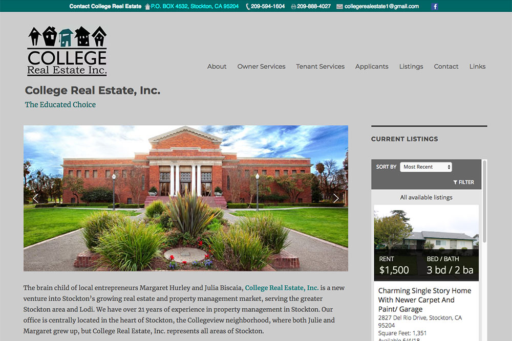 College Real Estate, Stockton CA