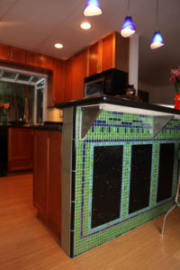 Kitchen glass mosaic